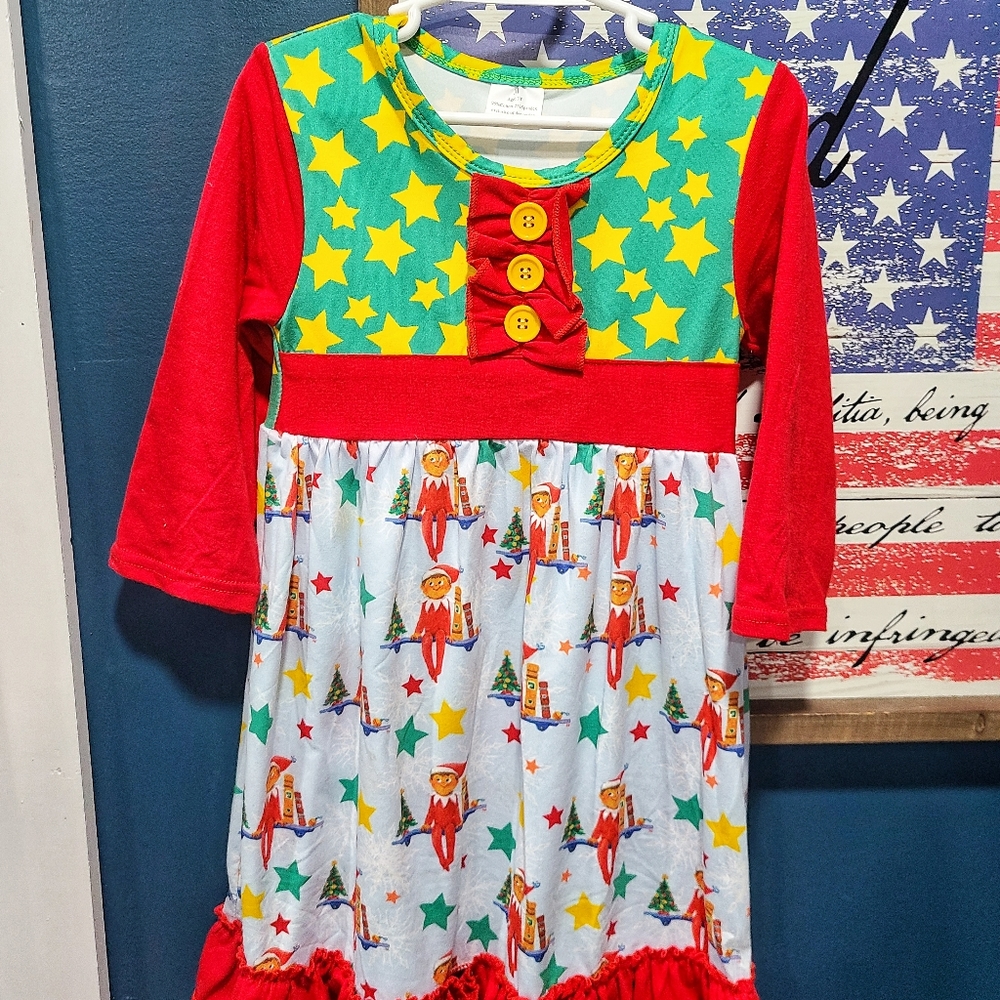 Elf on the Shelf boutique dress sz 3T/4T